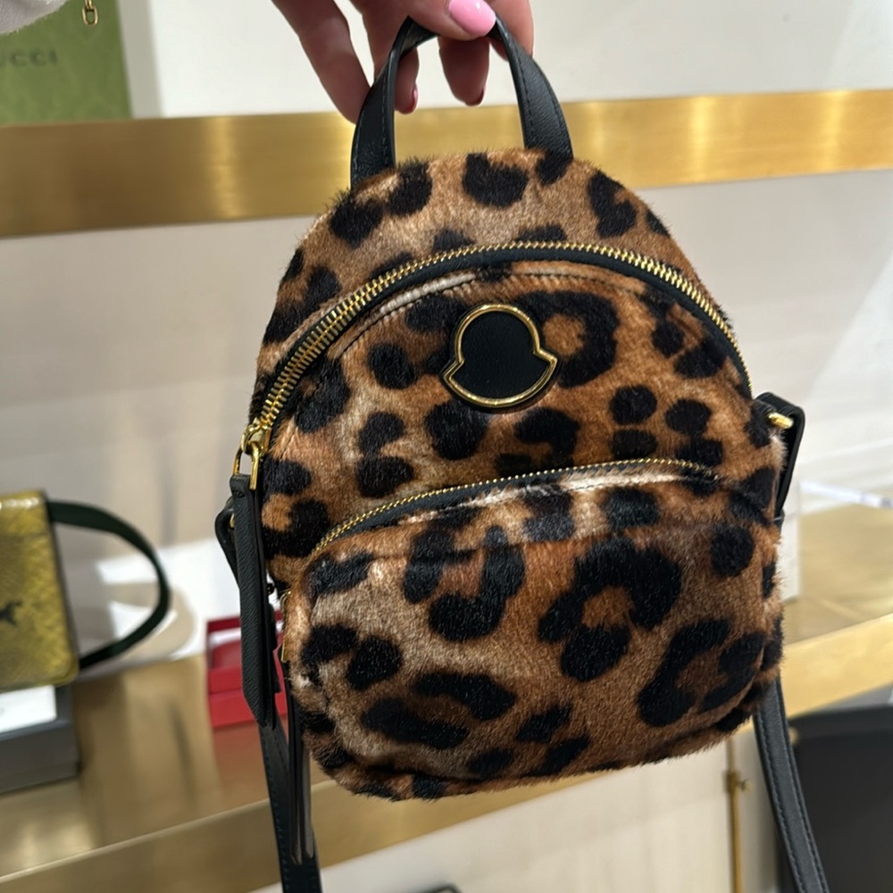 Moncler leopard mini backpack